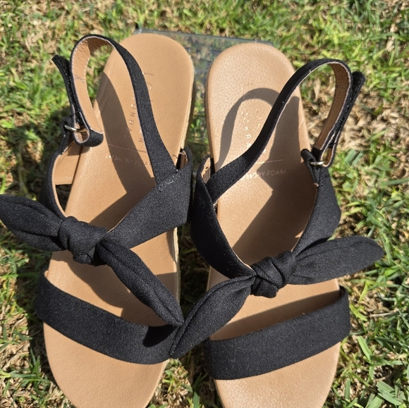 LC Lauren Conrad Black Espadrille Sandals Size 9 - Picture 7 of 7